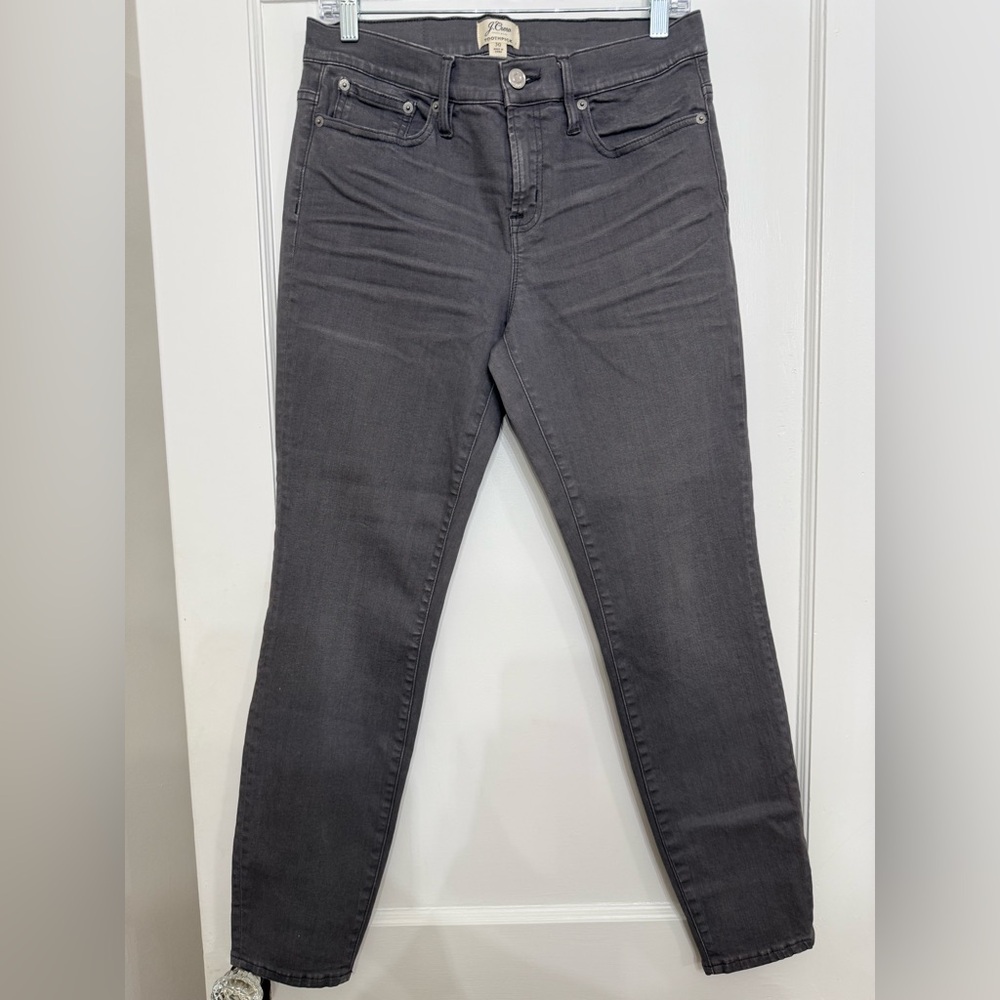 Jcrew gray toothpick denim skinny jeans size 30